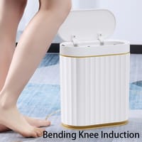 Smart Trash Can Sensor Bathroom Home Toilet with Lid Automatic Electric Narrow Slit Creative Paper Basket Storage Bucket with charging_img_2