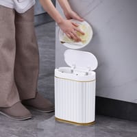 Smart Trash Can Sensor Bathroom Home Toilet with Lid Automatic Electric Narrow Slit Creative Paper Basket Storage Bucket with charging_img_3
