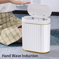 Smart Trash Can Sensor Bathroom Home Toilet with Lid Automatic Electric Narrow Slit Creative Paper Basket Storage Bucket with charging_img_4