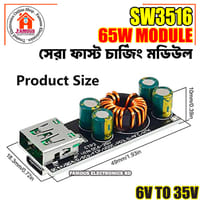 SW3516 65W 6-35V DC To USB Type C PD 3.0 QC4 Type A QC3.0 DC Fast Charge 12V 24V Step-Down Power Module USB Type-C Mobile Phone Quick Charge Adapter_img_2