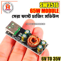 SW3516 65W 6-35V DC To USB Type C PD 3.0 QC4 Type A QC3.0 DC Fast Charge 12V 24V Step-Down Power Module USB Type-C Mobile Phone Quick Charge Adapter_img_3