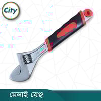 ১ পিস সেলাই রেঞ্চ ১২ ইঞ্ছি সাইজের সামঞ্জস্যযোগ্য রেঞ্চ ক্রোম ফিনিস ও রাবার গ্রিপ হ্যান্ডেল সহ_img_2