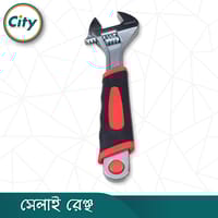 ১ পিস সেলাই রেঞ্চ ১২ ইঞ্ছি সাইজের সামঞ্জস্যযোগ্য রেঞ্চ ক্রোম ফিনিস ও রাবার গ্রিপ হ্যান্ডেল সহ_img_3