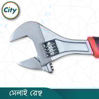 ১ পিস সেলাই রেঞ্চ ১২ ইঞ্ছি সাইজের সামঞ্জস্যযোগ্য রেঞ্চ ক্রোম ফিনিস ও রাবার গ্রিপ হ্যান্ডেল সহ_img_4