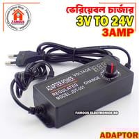 Adjustable DC 3V To 24V 3A Power Adapter with LED Voltmeter 775 Motor Power Supply Universal AC 100-220V to DC 3V 12V 24V 9v 24V Adaptor_img_1