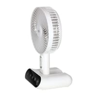 DP 7624 Rechargeable Portable USB Table Fan With LED Light White_img_4