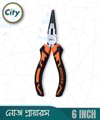 ৬ ইঞ্চি নোজ প্লায়ারস প্রো কুয়ালিটি কালো নিকেল ক্রোমিয়াম স্টিলের পেশাদার মানের হেভি কাটিং প্লাস_img_1