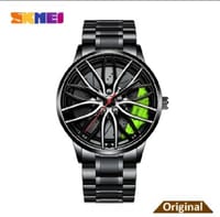 SKI1990 Rotation Wheel Creative Fashion Men's Stainless Steel Clock - Very Comfortable And Fashionable_img_2