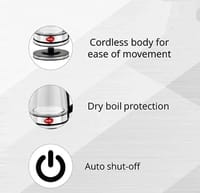 Prestige Crystal Glass Electric Kettle 2 Litre With Led Illumination, Heat Resistant1500 Watt with On/Off Switch With Light Indicator_img_4