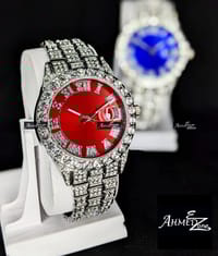 Full Iced Hip Hop Watch Red Dial_img_1