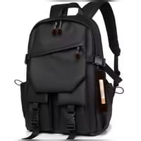 🎒 Stylish Waterproof Backpack black ....( code 51).....  ঢাকা সিটিতে ৭০, বাইরে ১৩০ টাকা কুরিয়ার চার্জ প্রযোজ্য_img_0