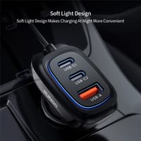 XUNDD XDCH-080 Self-Cable & Three Port Car Charger_img_1