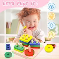 Montessori Wooden Shape Sorting Educational Puzzle Toy_img_0