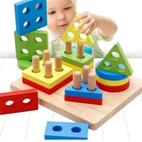 Montessori Wooden Shape Sorting Educational Puzzle Toy_img_1