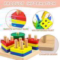 Montessori Wooden Shape Sorting Educational Puzzle Toy_img_4