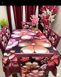 China Premium 3D Print Table Cloth Set_img_5