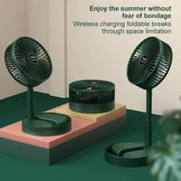 Telescopic Portable USB Folding Fan Retractable Floor Standing Fan_img_5