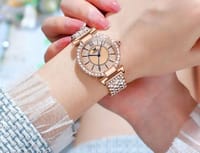 Beautiful Analog Round Shape Full Stones Wristwatch for Ladies_img_1