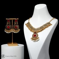 Luxury Premium Quality Indian Style Multi Color Necklace Set_img_0