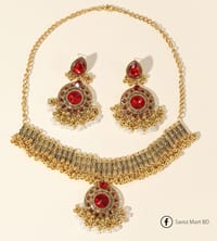 Luxury Premium Quality Indian Style Multi Color Necklace Set_img_5