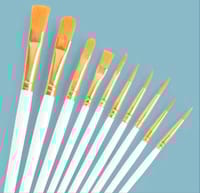 A New Nylon Paintbrush Plastic 10 Piece Set Digital Oil Painting Paintbrush Art Student Line Drawing Brush Gif Good Quality_img_1