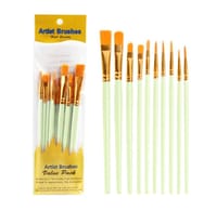 A New Nylon Paintbrush Plastic 10 Piece Set Digital Oil Painting Paintbrush Art Student Line Drawing Brush Gif Good Quality_img_2