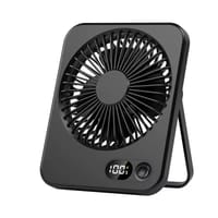 Desk Fan Portable USB Rechargeable Fan 180° Tilt Folding Personal Fan With Power Display 5 Speeds Ultra Quiet Table Fan_img_4