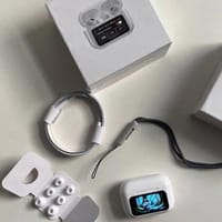 A9 Pro ANC Touch Screen Display Earbuds – White Color_img_1