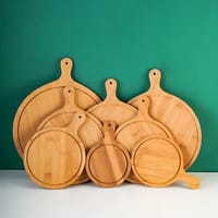 Serving & Chopping  Bamboo Wooden Imported High Quality Food & Pizza Serving Tray_img_5