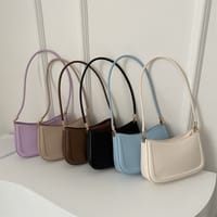 Solid soft mini shoulder bag_img_0