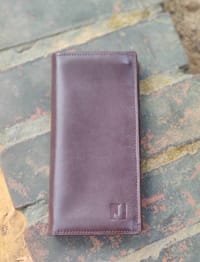 KROYSHALA Premium 100% Genuine Cow Leather Long Wallet – Black | Stylish & Spacious_img_5