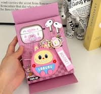 Cute Cartoon 3D Silicone Protective Shell Hard Box Labubu Earbuds_img_0