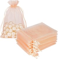 9x12 cm Solid color organza Plain gift bag - 3.5x4.72 inc drawstring Chocolate, Dry Food & Jewelry Packaging Bag_img_3