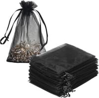 9x12 cm Solid color organza Plain gift bag - 3.5x4.72 inc drawstring Chocolate, Dry Food & Jewelry Packaging Bag_img_4