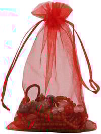 9x12 cm Solid color organza Plain gift bag - 3.5x4.72 inc drawstring Chocolate, Dry Food & Jewelry Packaging Bag_img_9