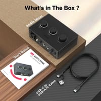 FIFINE SC1 Recording USB Interface with 48V Power/50dB Gain, XLR & Instrument In, Headphone_img_1