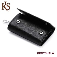 KROYSHALA Black & Chocolate Key Ring Holder Folding Key Ring For Bikers , Key Ring For Lockers Wallet For Men_img_5