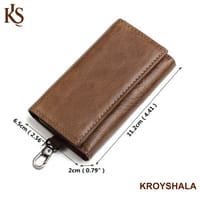 KROYSHALA Black & Chocolate Key Ring Holder Folding Key Ring For Bikers , Key Ring For Lockers Wallet For Men_img_9