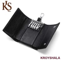 KROYSHALA Black & Chocolate Key Ring Holder Folding Key Ring For Bikers , Key Ring For Lockers Wallet For Men_img_12