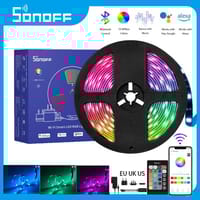 WiFi + Bluetooth RGB LED Strip Light- Work With Alexa, Google Home, Dance With Music (16 Feet, Sonoff L2)_img_1