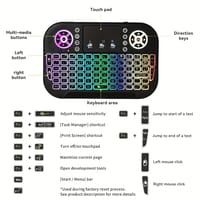GearUP MK20 2.4GHz + Wireless Dual Mode RGB Backlit Rechargeable Mini Portable Keyboard With Touchpad_img_2