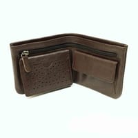 Men’s Wallet – Brown & Black Leather Bifold by Kroyshala – Slim & Elegant_img_6
