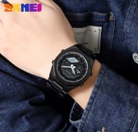 SKMEI Dual-Display Electronic Watch With Luminous Waterproof Steel Strap Fashion Business Wristwatches For Men 1816_img_2