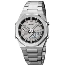 SKMEI Dual-Display Electronic Watch With Luminous Waterproof Steel Strap Fashion Business Wristwatches For Men 1816_img_4