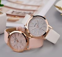 Leather Ladies Watch (pink) Yoloko_img_2