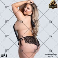 Luxury Sheer Mesh Lace Teddy Bodysuit – Elegant & Seductive Lingerie for Plus Size_img_4