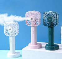 Realhomelove Portable Misting Fan, Handheld Personal Mist Fan, Battery OperatedRechargeable Mini Mister Fan with Water Spray, Small Cooling Hand Fan_img_3