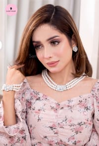 Ultra Luxury Pearl Necklace Set + Bracelet_img_4