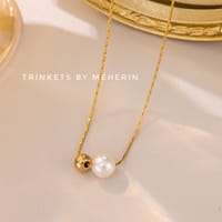 Ball bead pearl necklace_img_1