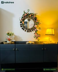 23'' wooden mirror + rose vine flower_img_0